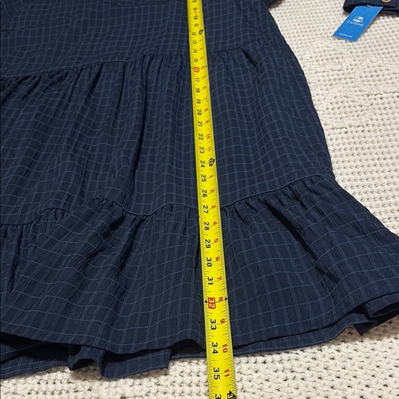 Cupshe Grid Print Navy Ruffled Mini Dress size L - Picture 11 of 14